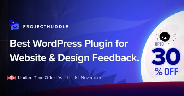 Баннер распродажи ProjectHuddle на Хэллоуин