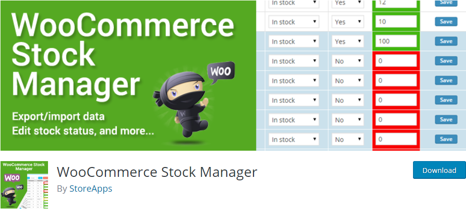 Gestionnaire de stock WooCommerce