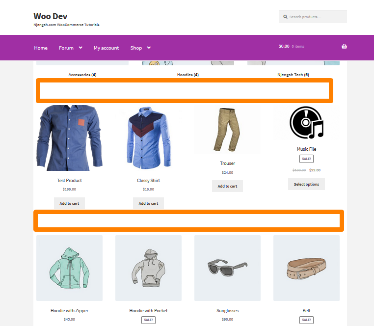 Come rimuovere o nascondere il titolo della sezione della home page