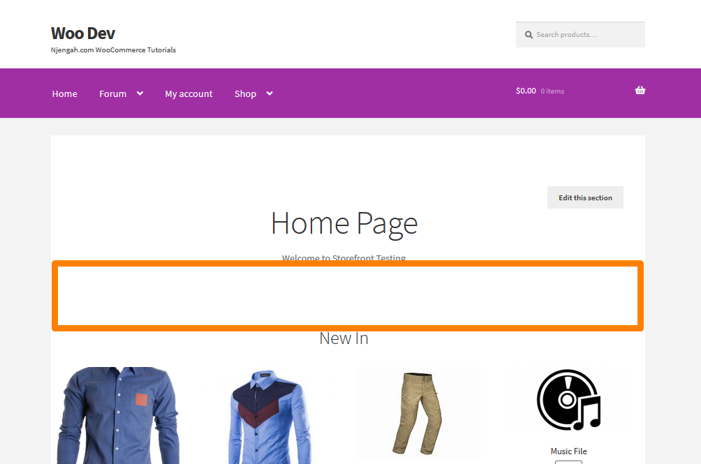 Rimuovere completamente le categorie dalla home page del negozio