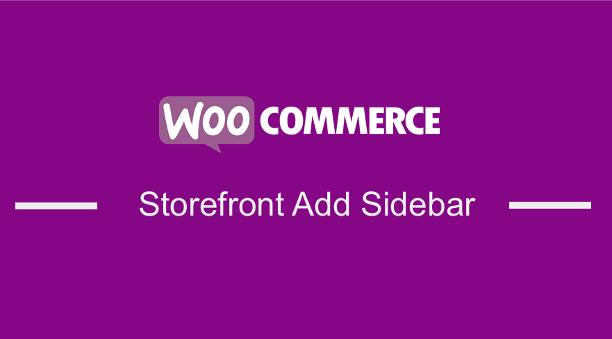 WooCommerce Storefront kenar çubuğu ekle
