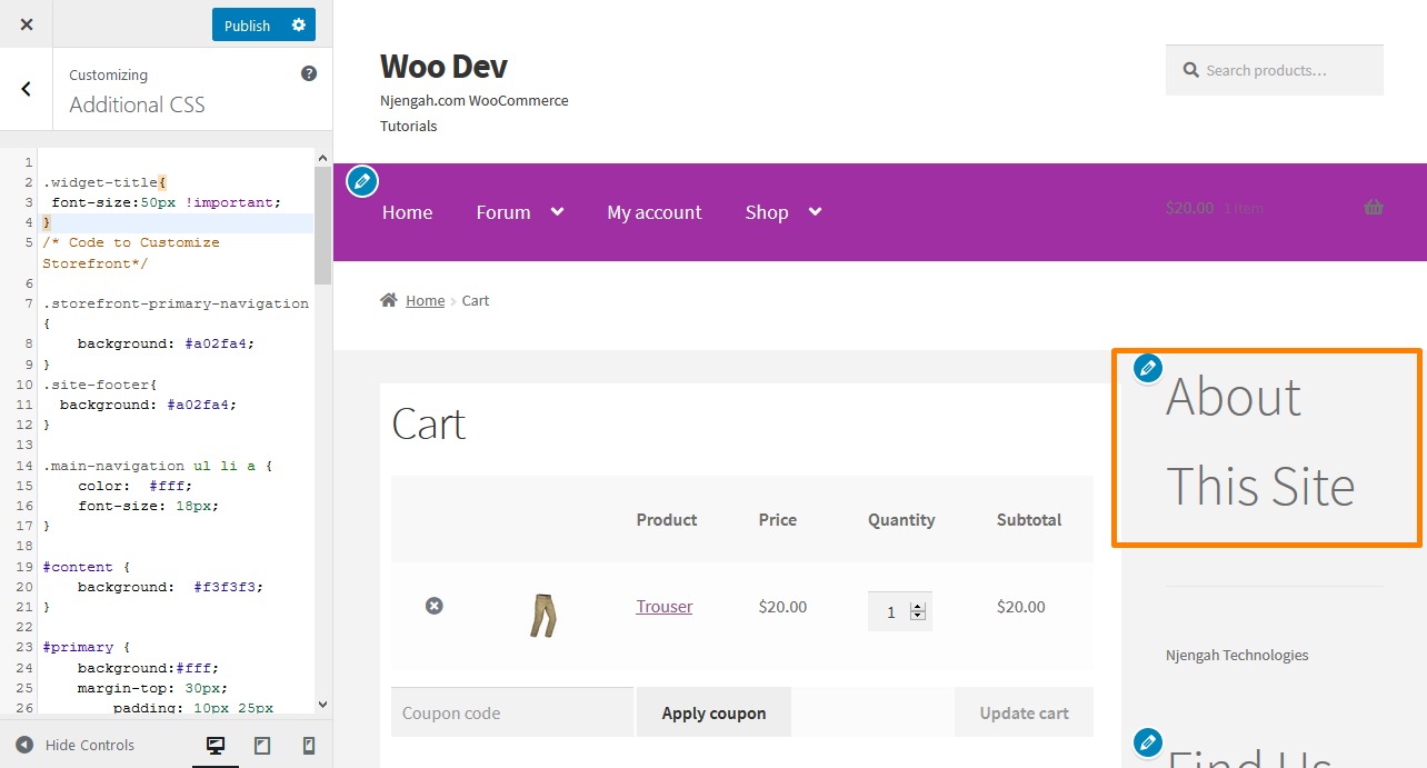 Setelah menambahkan CSS