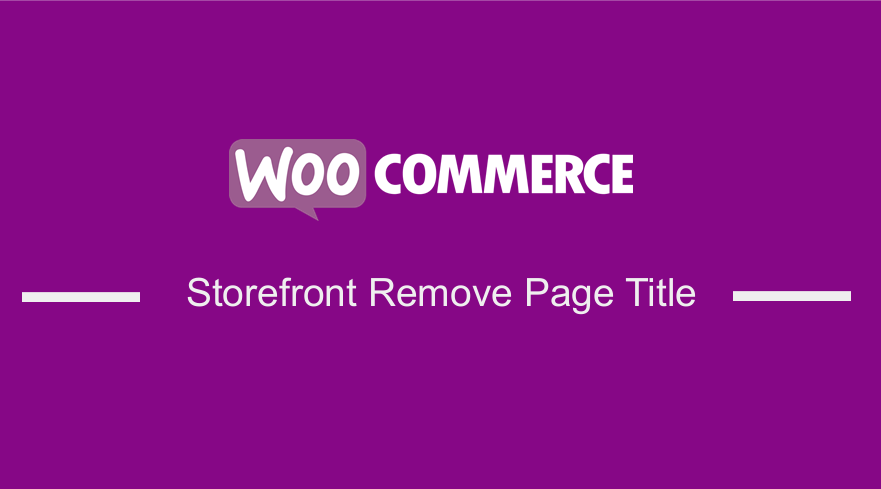 WooCommerce 店面刪除頁面標題
