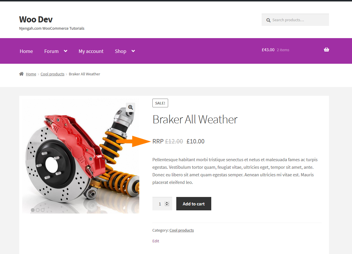 เพิ่มข้อความก่อนราคาใน WooCommerce