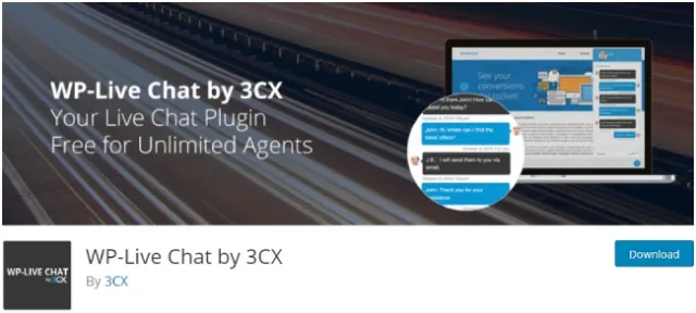 wp 3CX의 라이브 채팅