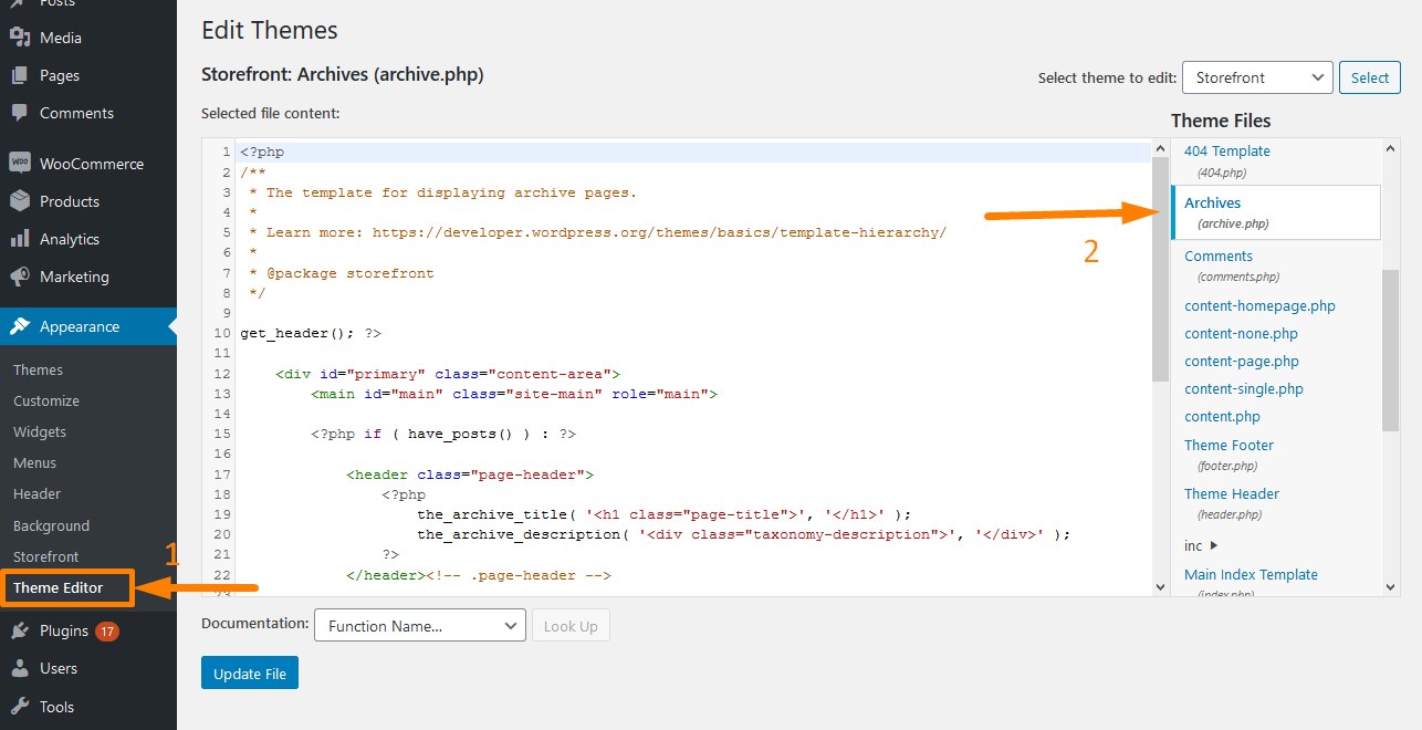 file archives.php