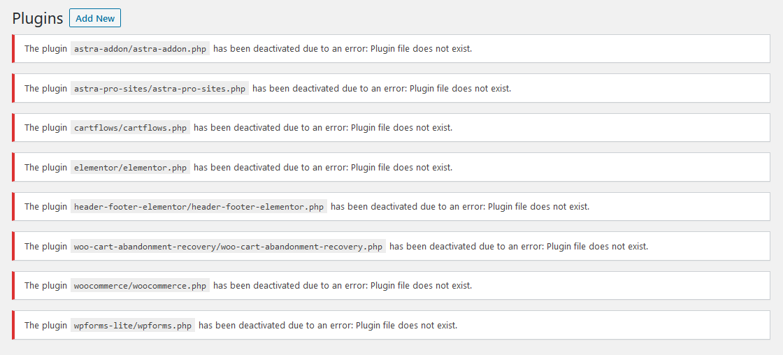 plugin disattivato