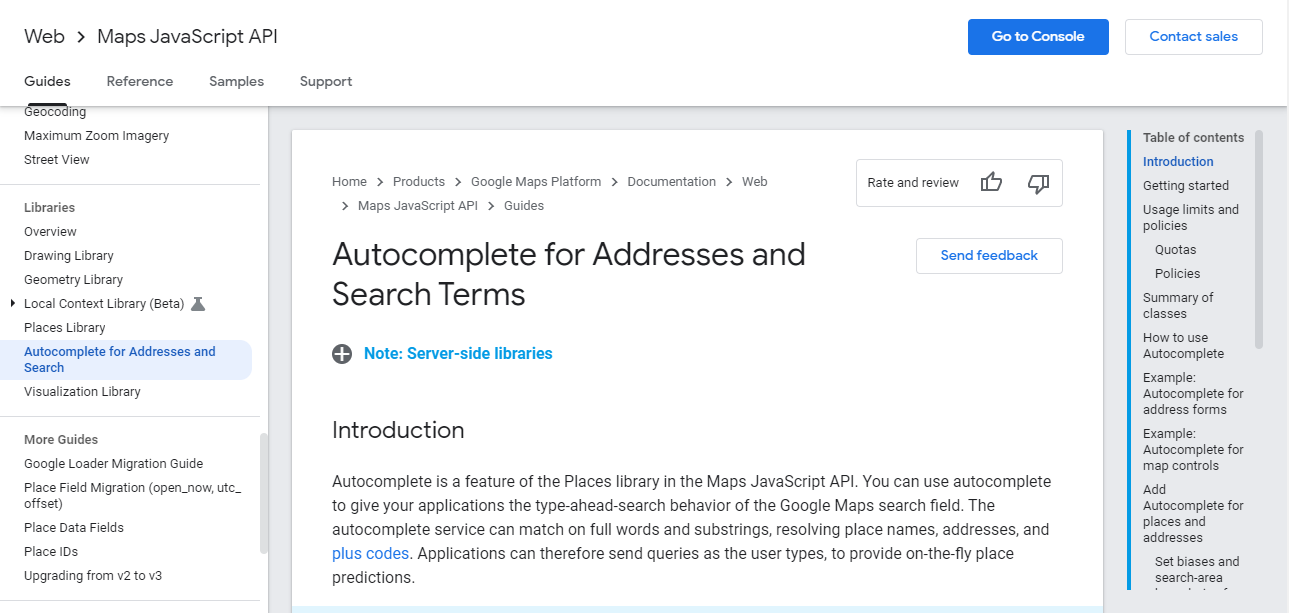 API de carte Google