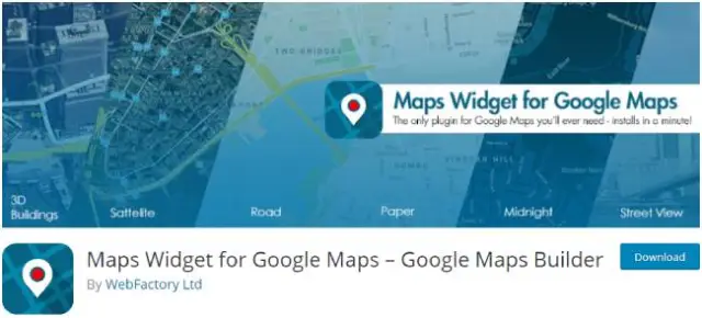 widget cartes de google maps