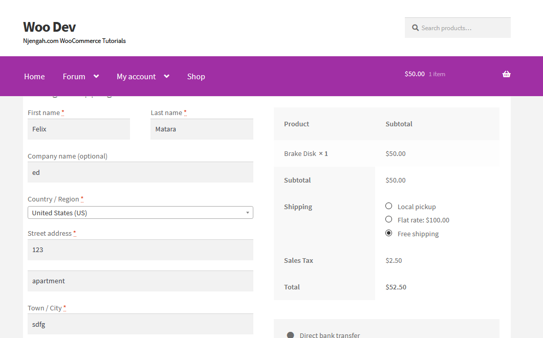 WooCommerce 세금 레이블 숨기기