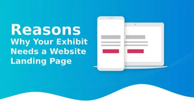 besoin d'une page de destination de site Web