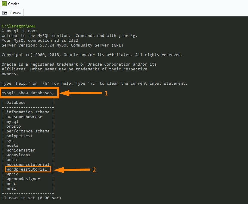 MySQL-Verbindung zur Datenbank-Befehlszeile – 3
