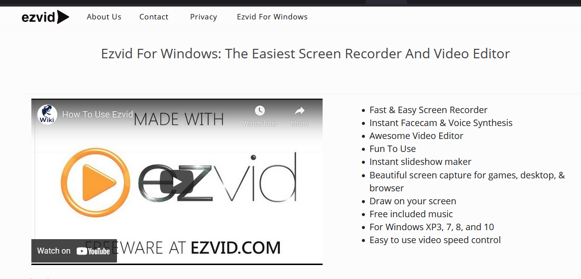 Ezvid 스크린 레코더