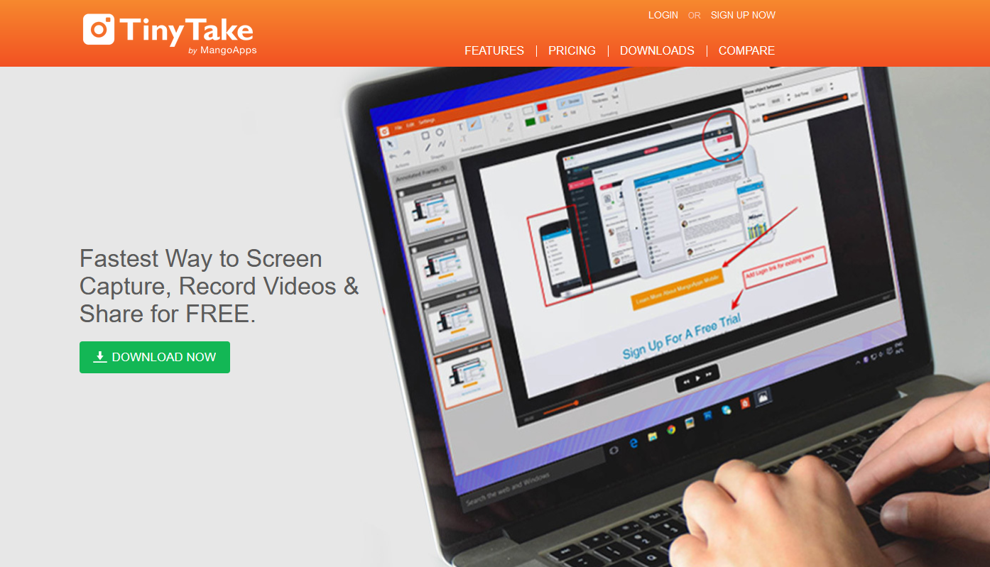 TinyTake 스크린 레코더