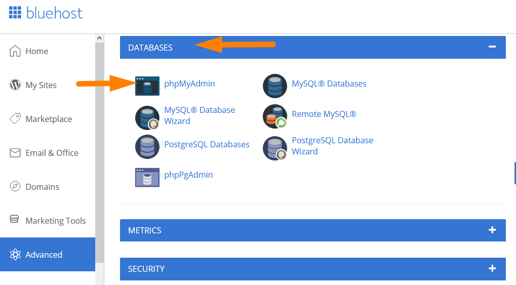 Connectez-vous à la base de données WordPress via CPanel