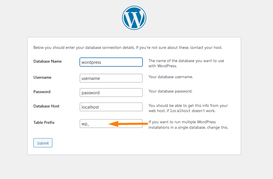 Préfixe de base de données WordPress