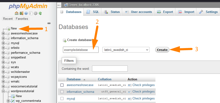 Importation de base de données WordPress