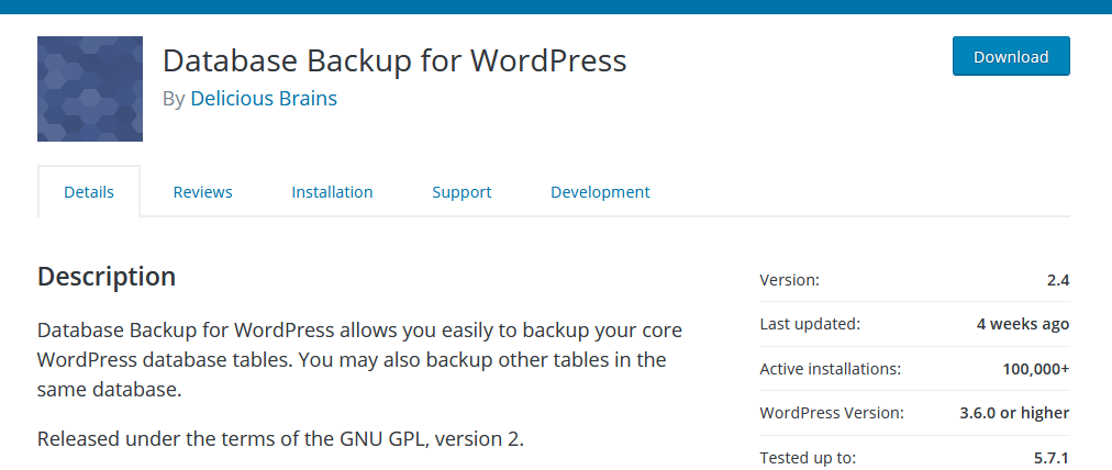 Création d'une sauvegarde de base de données WordPress à l'aide d'un plugin