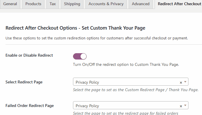 reindirizzamento woocommerce dopo il plug-in di pagamento