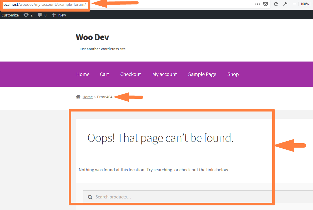 Aggiungi menu nella pagina Il mio account in Woocommerce