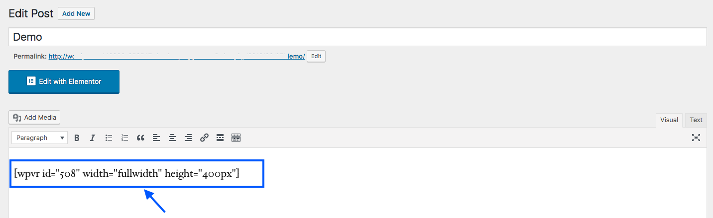Классический редактор на всю ширину