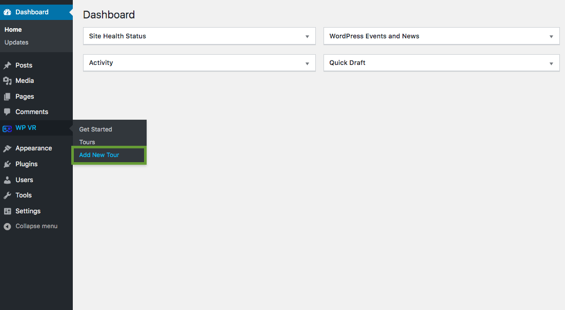 创建新的虚拟游览