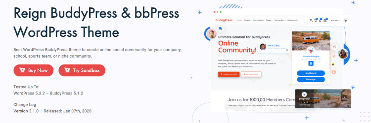 Reign-BuddyPress-Tema