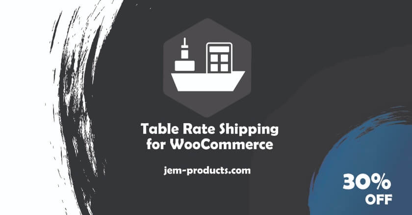 WooCommerce 黑色星期五特卖的表运费