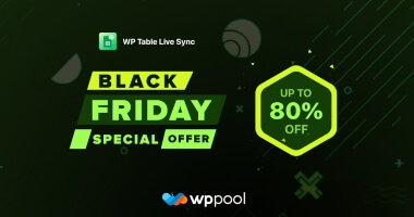 WP Table Live Sync 黑色星期五折扣