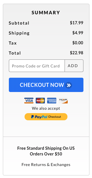 LookHuman 购物车页面