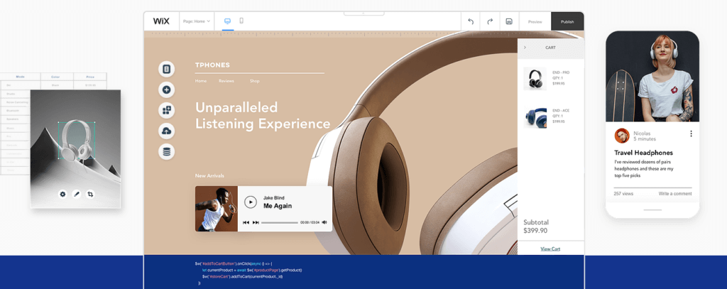 Wix Website Builder ومنصة التدوين