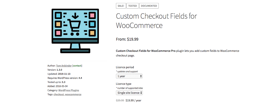 WooCommerce 的自定義結帳字段