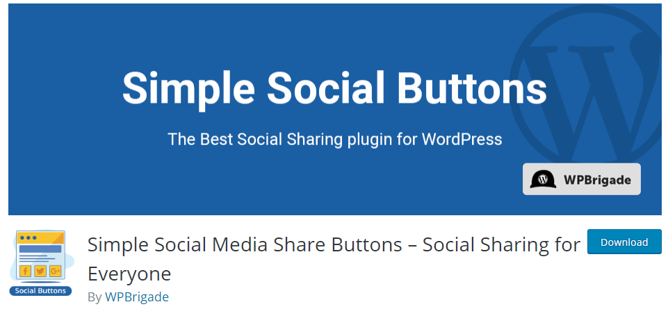Plugin WordPress de boutons sociaux simples