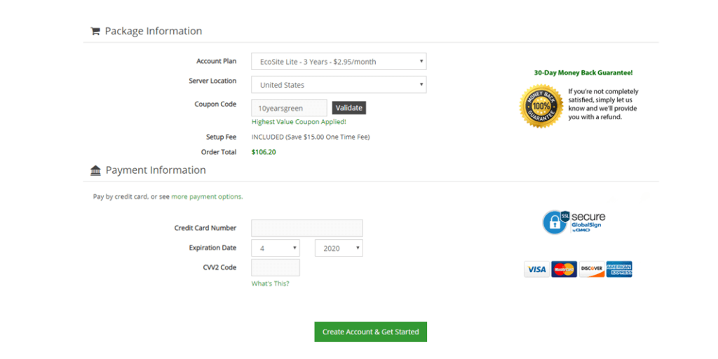 訂單和付款頁面