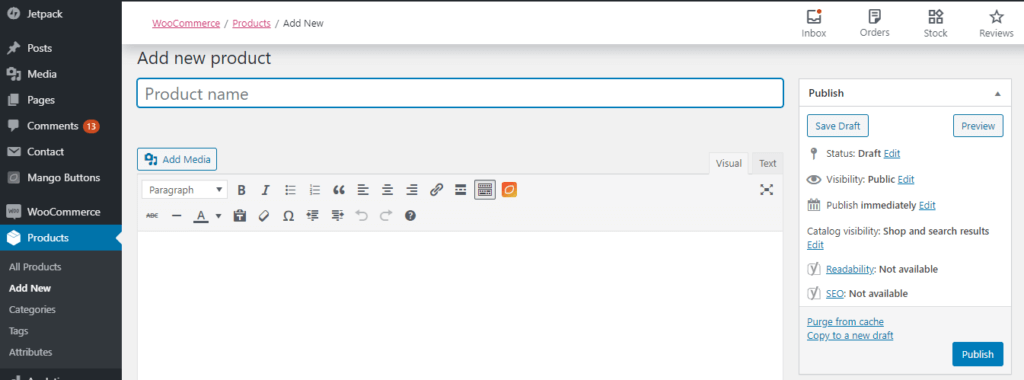 あなたのウェブサイトに製品を追加する