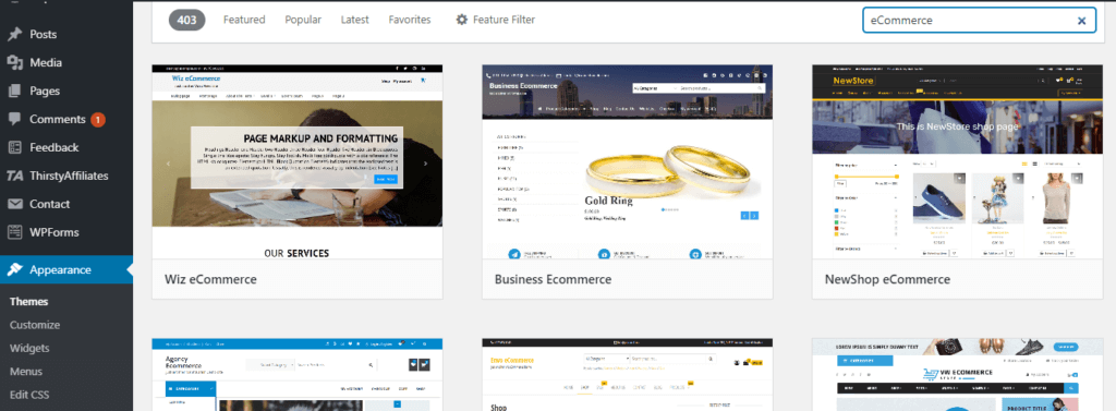 WordPressのeコマーステーマのインストール