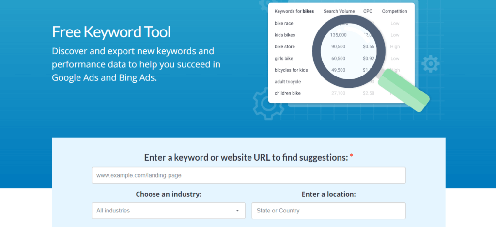 Darmowe narzędzie do badania słów kluczowych WordStream