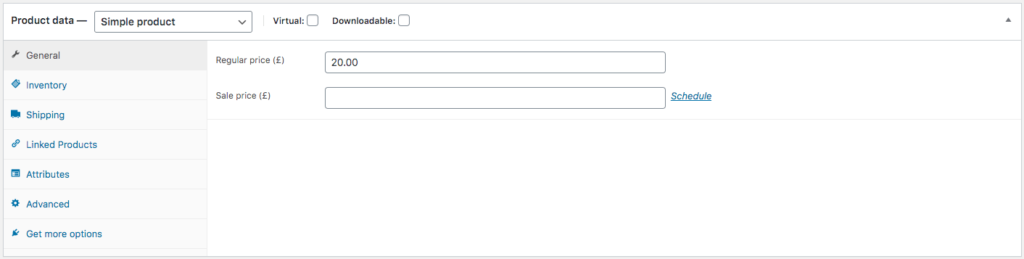 WooCommerce에서 제품 가격 설정