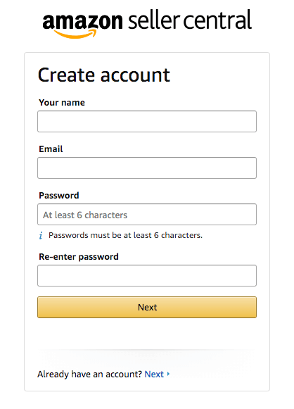 계정 자격 증명 아마존 셀러 센트럴