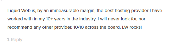 avis client vps géré par liquid web