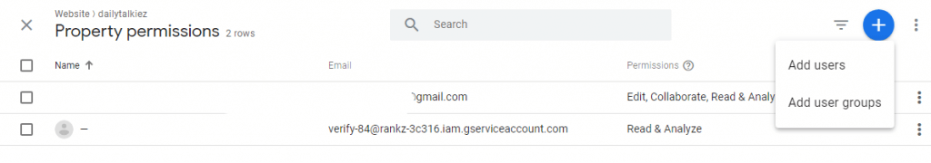 Benutzer zu Ihrem Analysekonto hinzufügen