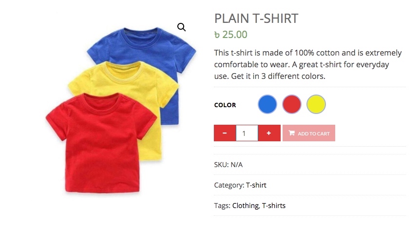 WooCommerce-Farbvariationsmuster