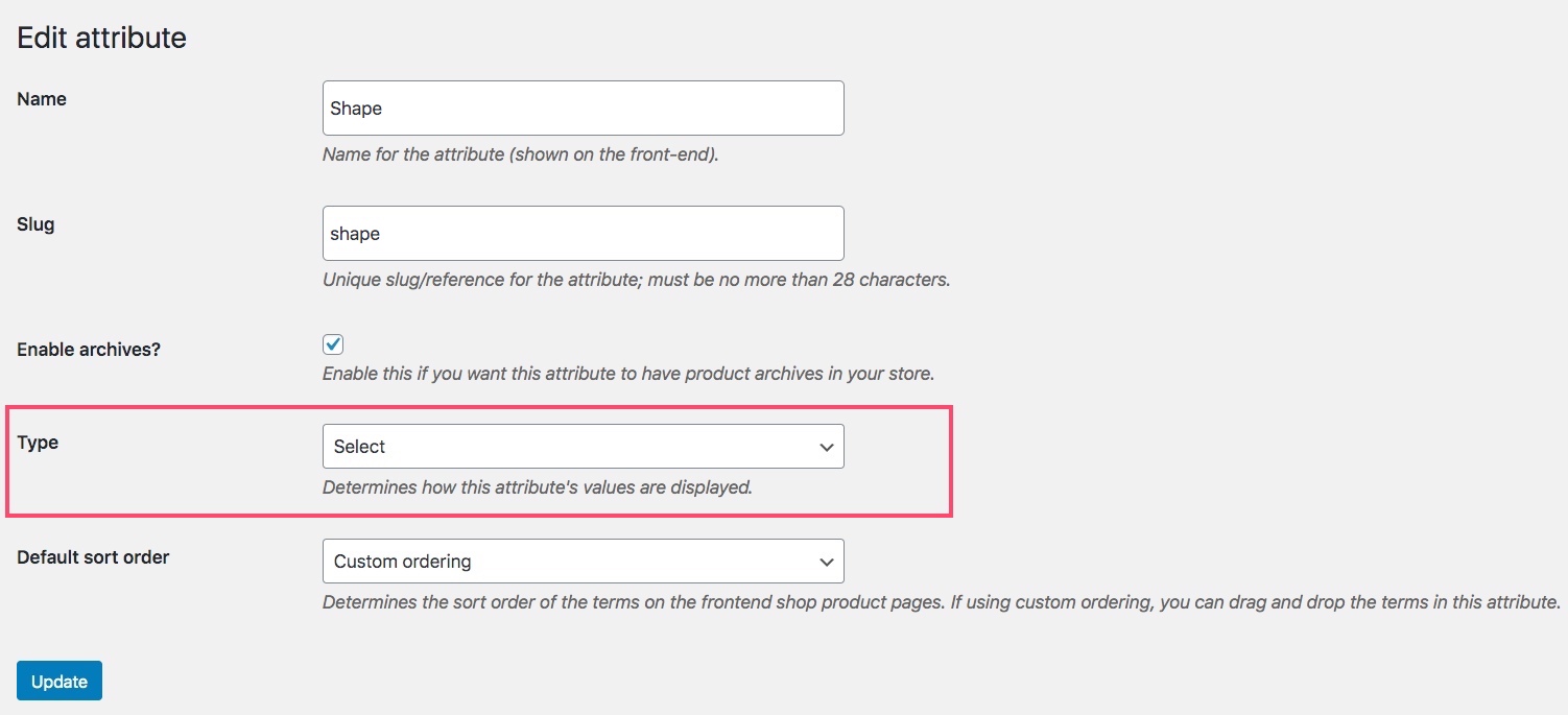 Attribute für Bild bearbeiten