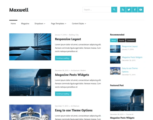 Maxwell - Thème WordPress gratuit