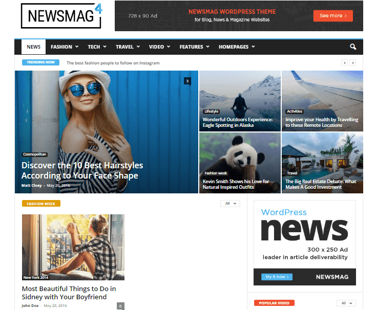 Newsmag - Thème WordPress pour les blogs et les actualités