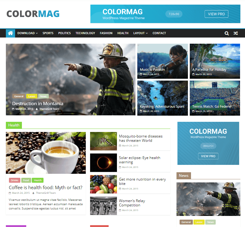 Colormag - Thème de blog et magazine gratuit