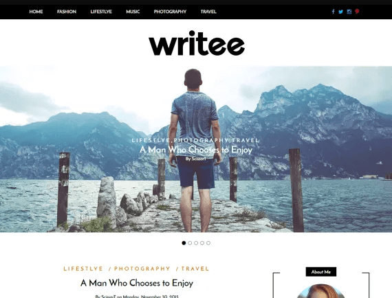 Thème gratuit Writee WordPress