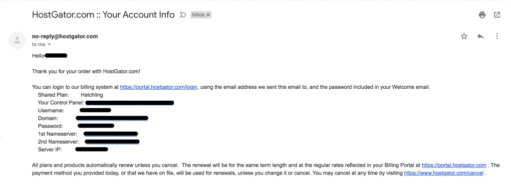 تفاصيل تسجيل الدخول إلى حسابك