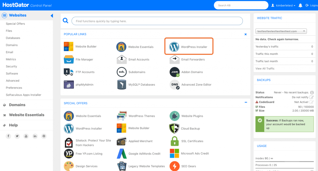 قم بتثبيت WordPress