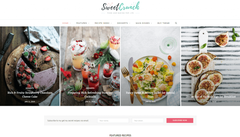 CheerUp - Tema di blog e riviste di cibo